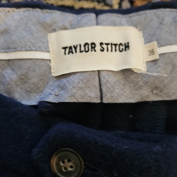 Taylor Stitch Blue Flannel Trousers 36W - Picture 3 of 3